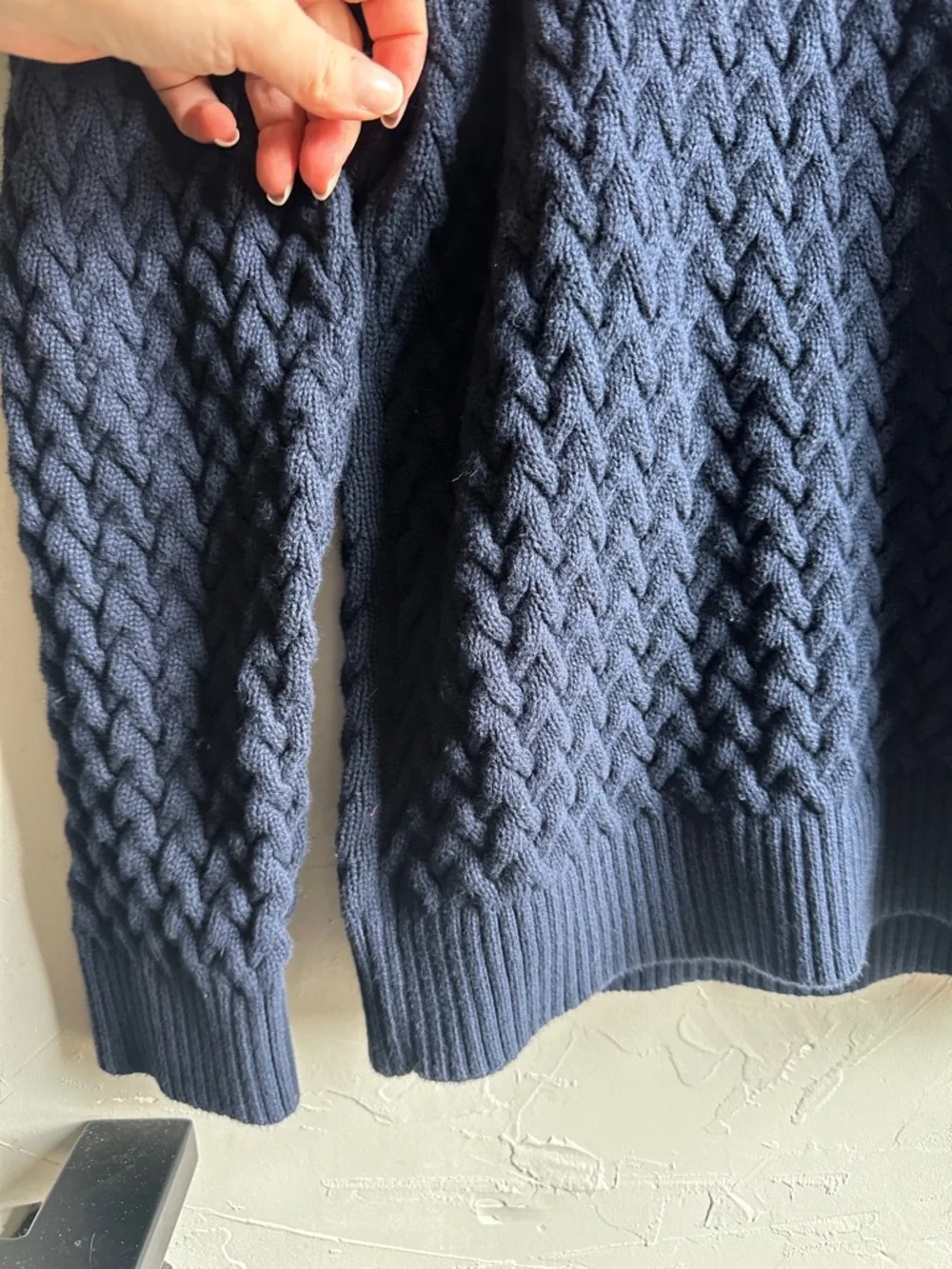 Banana Republic Cable‎ Knit Sweater Organic Cotton Minimalist Scandi Normcore L